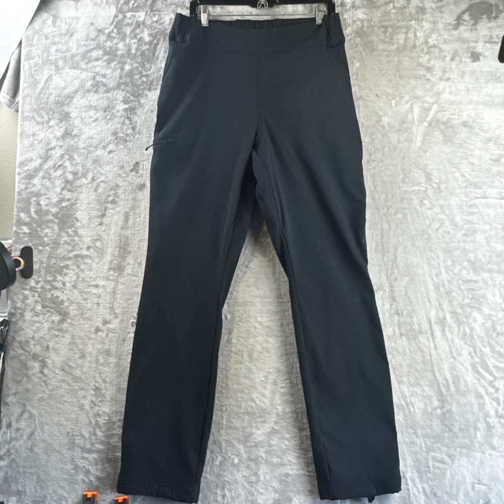 Columbia Softshell Pants Women Large Black Fleece Lined Hiking AK9501 (1917)